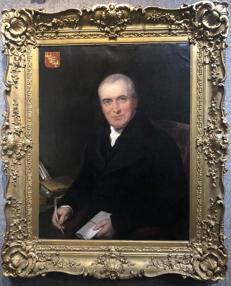 Large ptg of John H Ackerley, lawyer,dated 1769 reverse (1 of 11)