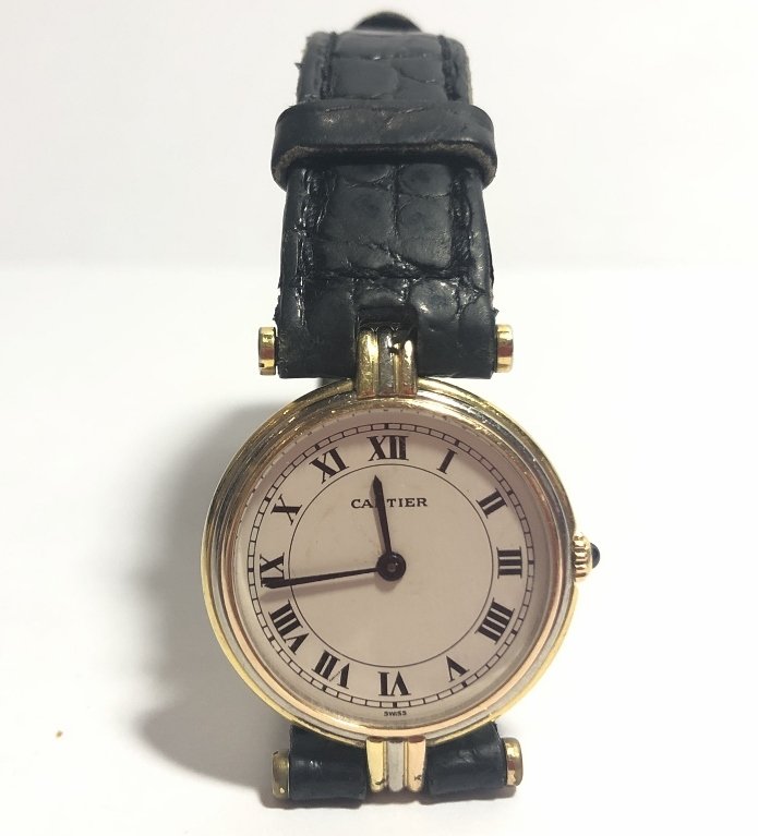 18k Cartier quartz watch,circa 1990 (1 of 8)