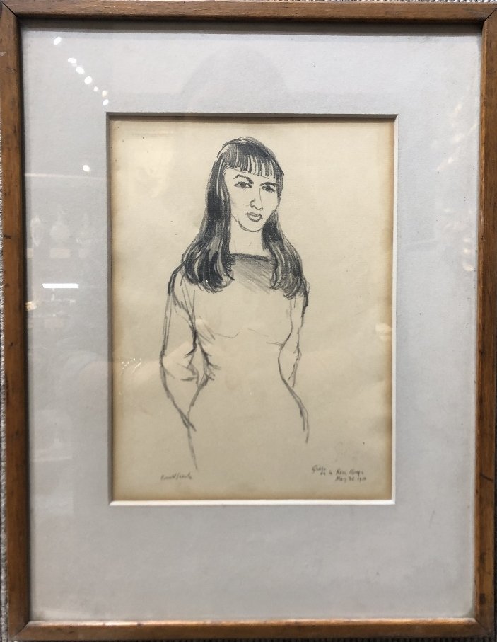 Ronald Searle drawing of Juliette Greco,Mont Estate (1 of 11)