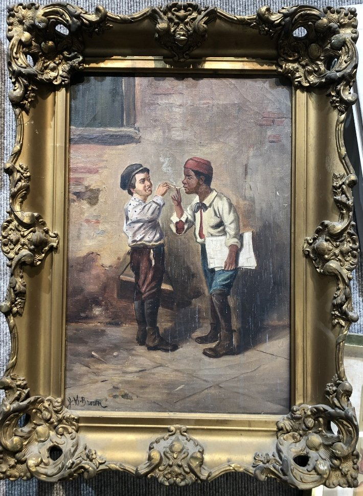 Painting:"Two Pals"after John G.Brown, c.1900 (1 of 8)