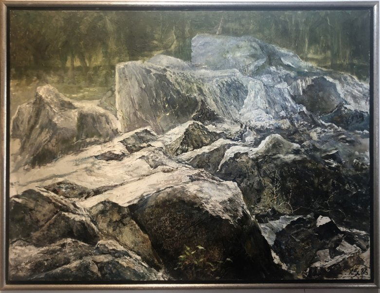 Painting by Xavier Gonzalez,Central Park (1 of 5)