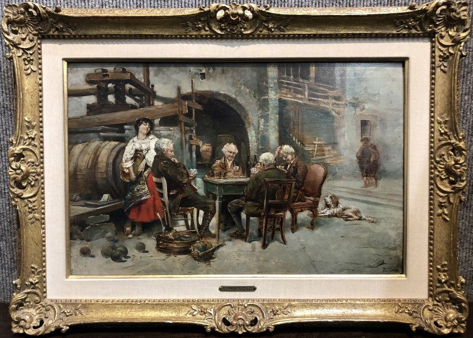Painting "Enjoying the Card Game" by P.Criscuolo (1 of 7)