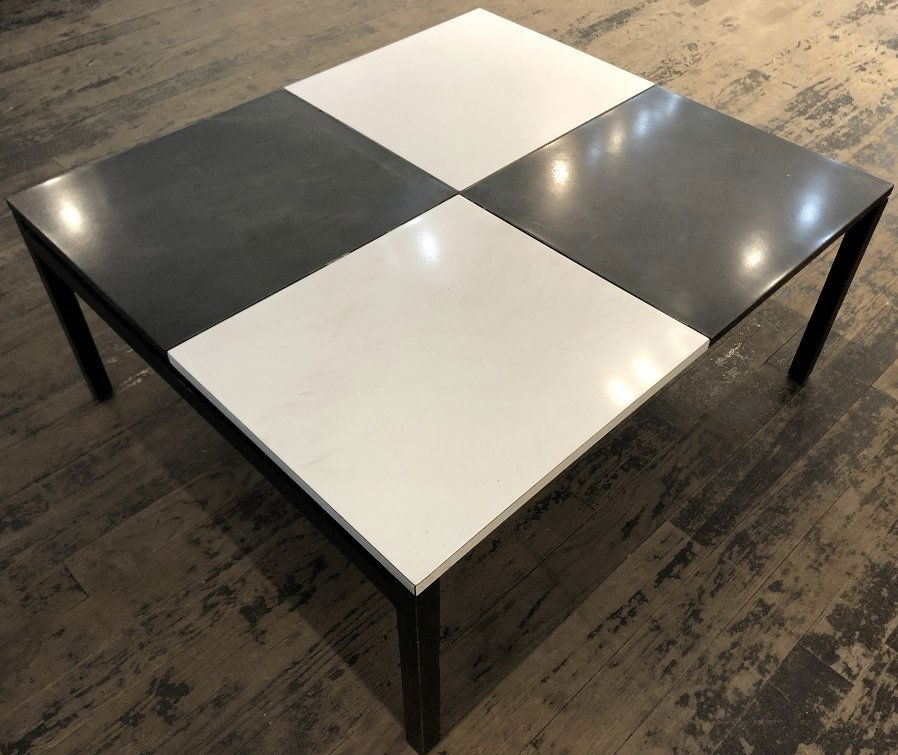 Richard Schultz  Knoll black white coffee table,c1960 (1 of 2)