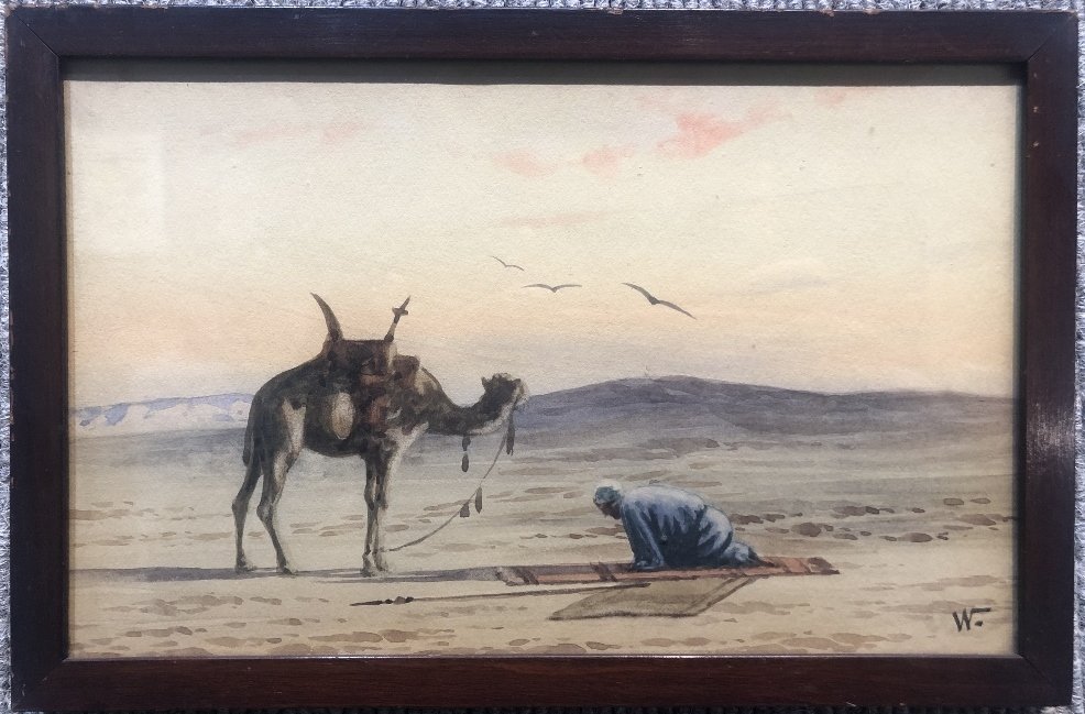 W.color of Arab desert praying ,Edwin Lord Weeks,c1880 (1 of 6)