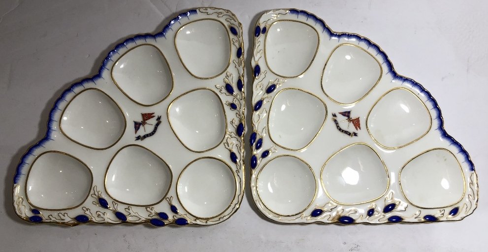 J.P Morgan Minton oyster plates,Corsair,c.1880 (1 of 6)