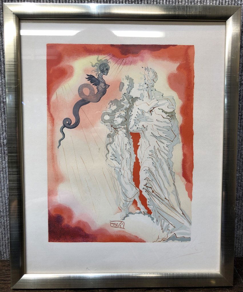 Salvador Dali litho, Divine Comedy,Medusa.12.5" x 9.75" (1 of 8)
