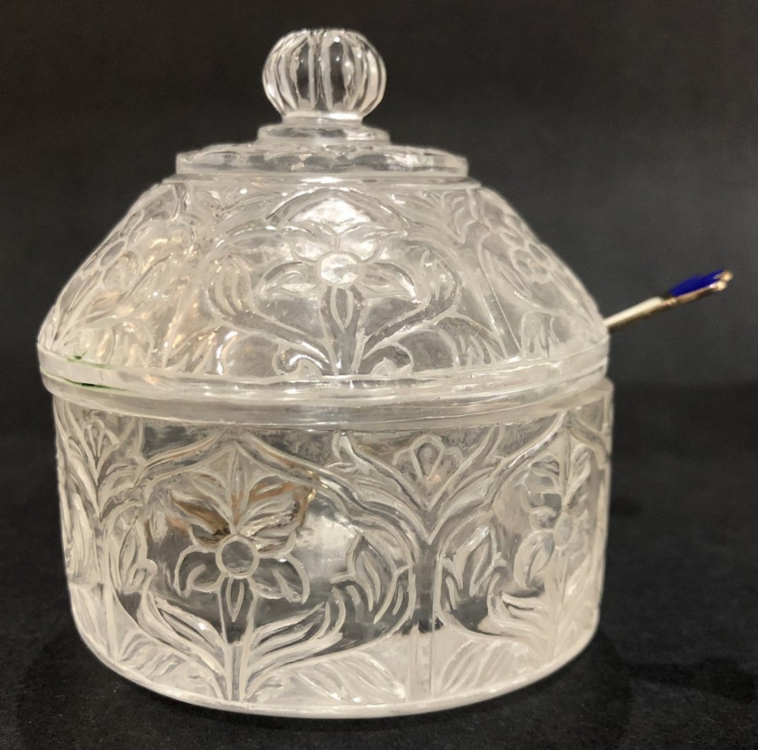 Rock crystal carved jelly jar (1 of 9)