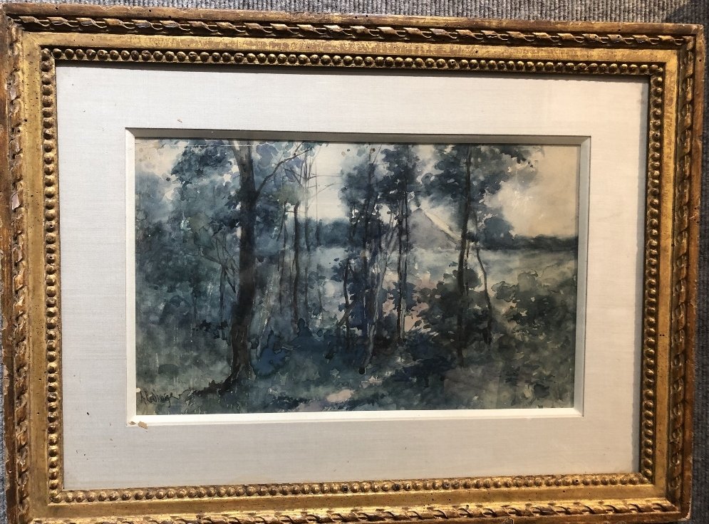 Watercolor of the woods by Arthur B Davies (1 of 7)