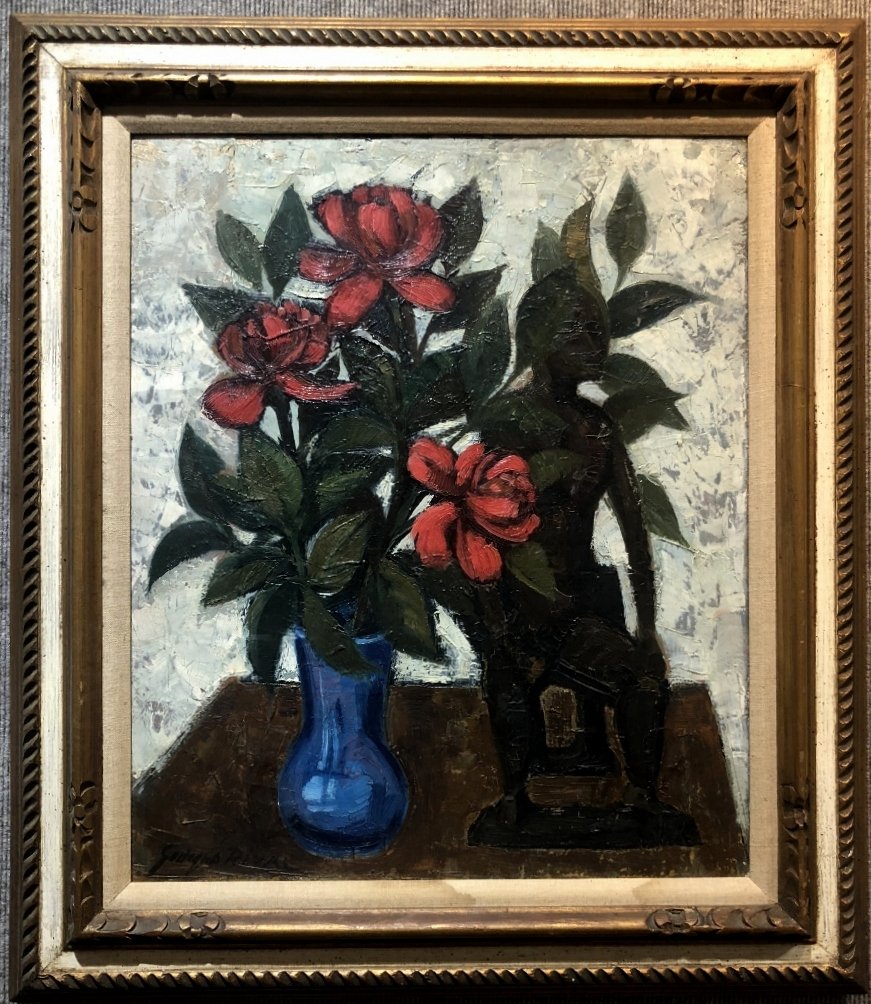 Still life of flowers by Georges Rival, circa 1960 (1 of 8)