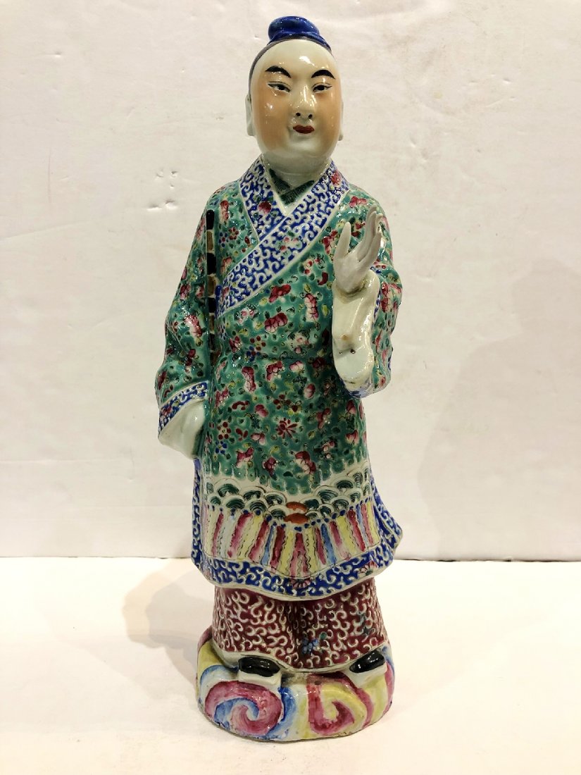 Chinese porcelain figurine of Immortal,c1920 (1 of 7)