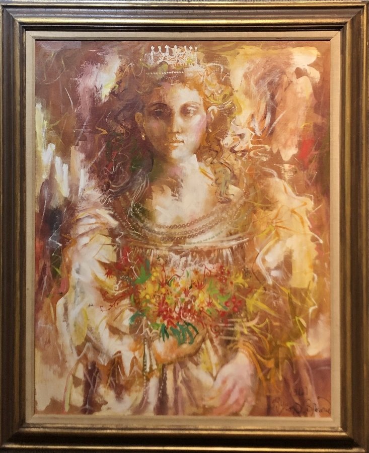 Painting titled "Primavera" by Byron Browne: Painting titled "Primavera"(Spring) by Byron Browne,1961. ////Painting is 38"x 30" in a frame 37" x 45". ///Provenance:Estate of Renee Grossberg, NYC.////////////(from Smithsonian Museum Website):"Byr