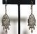 Diamond, gold and silver drop earrings, c.1925