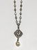 18k white gold diamond natural pearl necklace,c.1900 - 8
