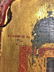 Russian painted wood triptych,c.1900 - 3