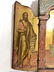Russian painted wood triptych,c.1900 - 4