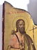Russian painted wood triptych,c.1900 - 5