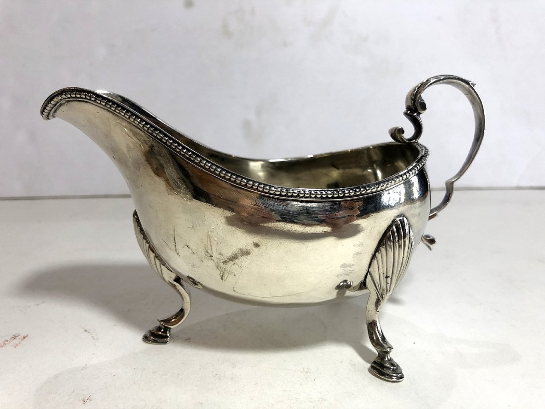 Irish silver creamer by Dennis Fray, circa 1780 (1 of 9)
