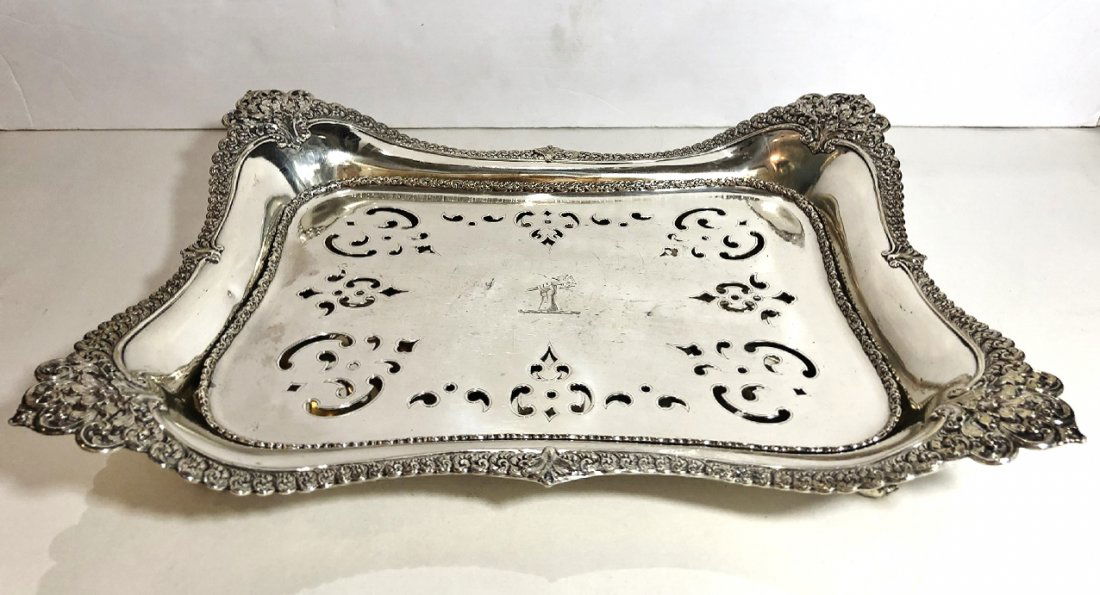 Tiffany magnificent sterling tray w/insert, 39.2 t. (1 of 10)