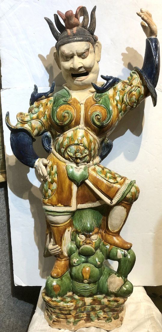 Large Chinese ceramic figure, Tang style (1 of 5)