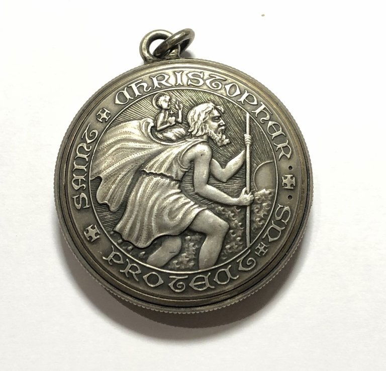 Tiffany st store christopher medal