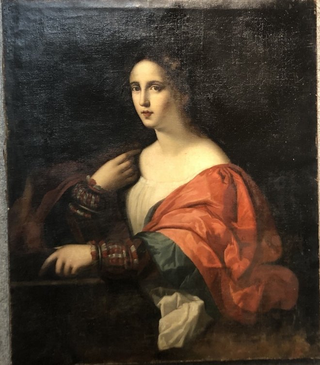 Old Master painting of 16th century woman,c1650-1750 (1 of 5)