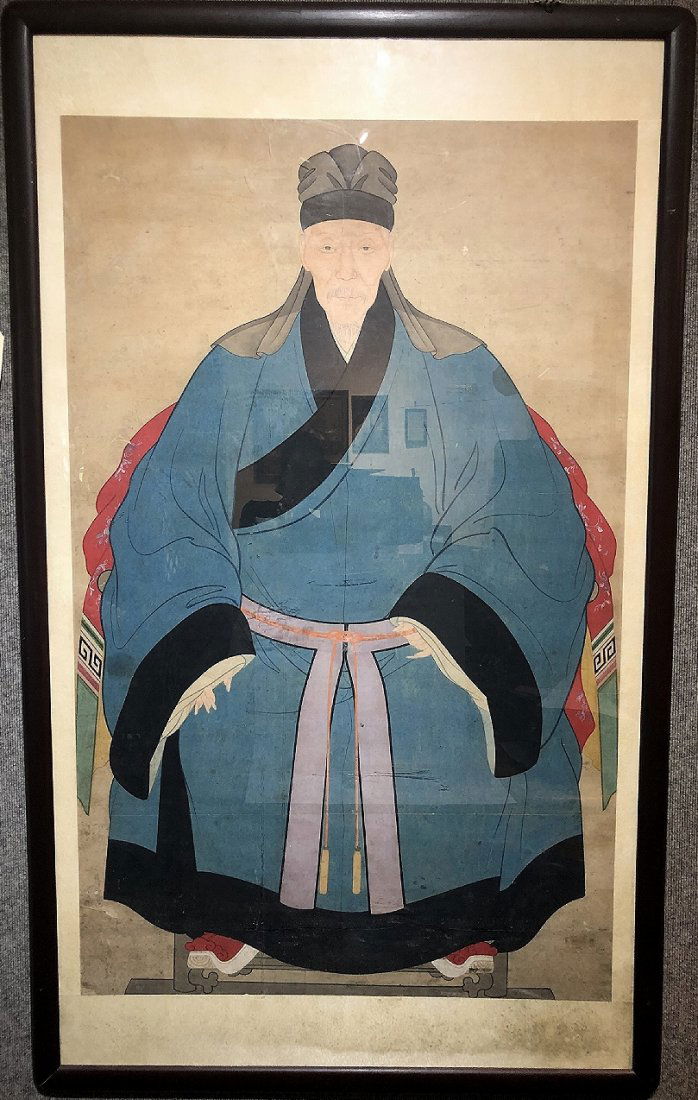 Chinese ancestor painting, c.1850 (1 of 4)