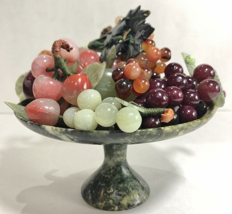 Chinese stone fruit on hardstone stand (1 of 6)
