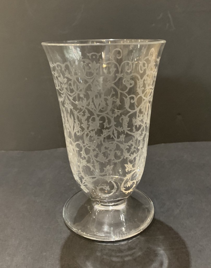 Baccarat vase: Baccarat vase, 6" high.