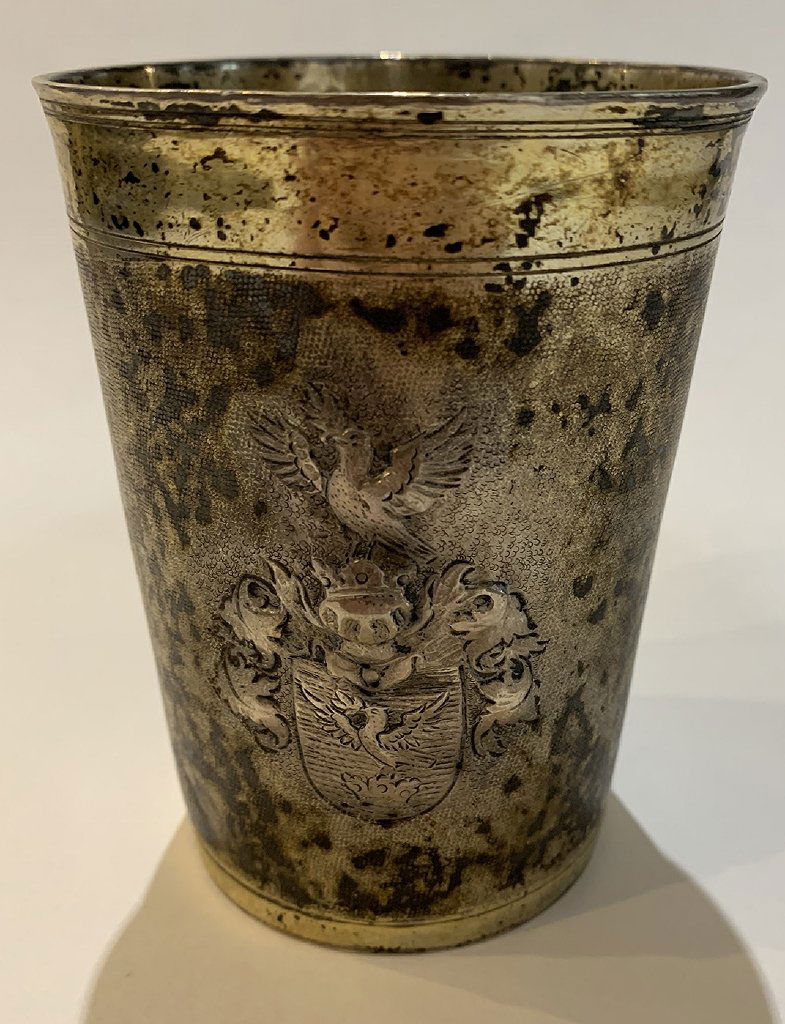 18th century Augsberg silver beaker (1 of 6)