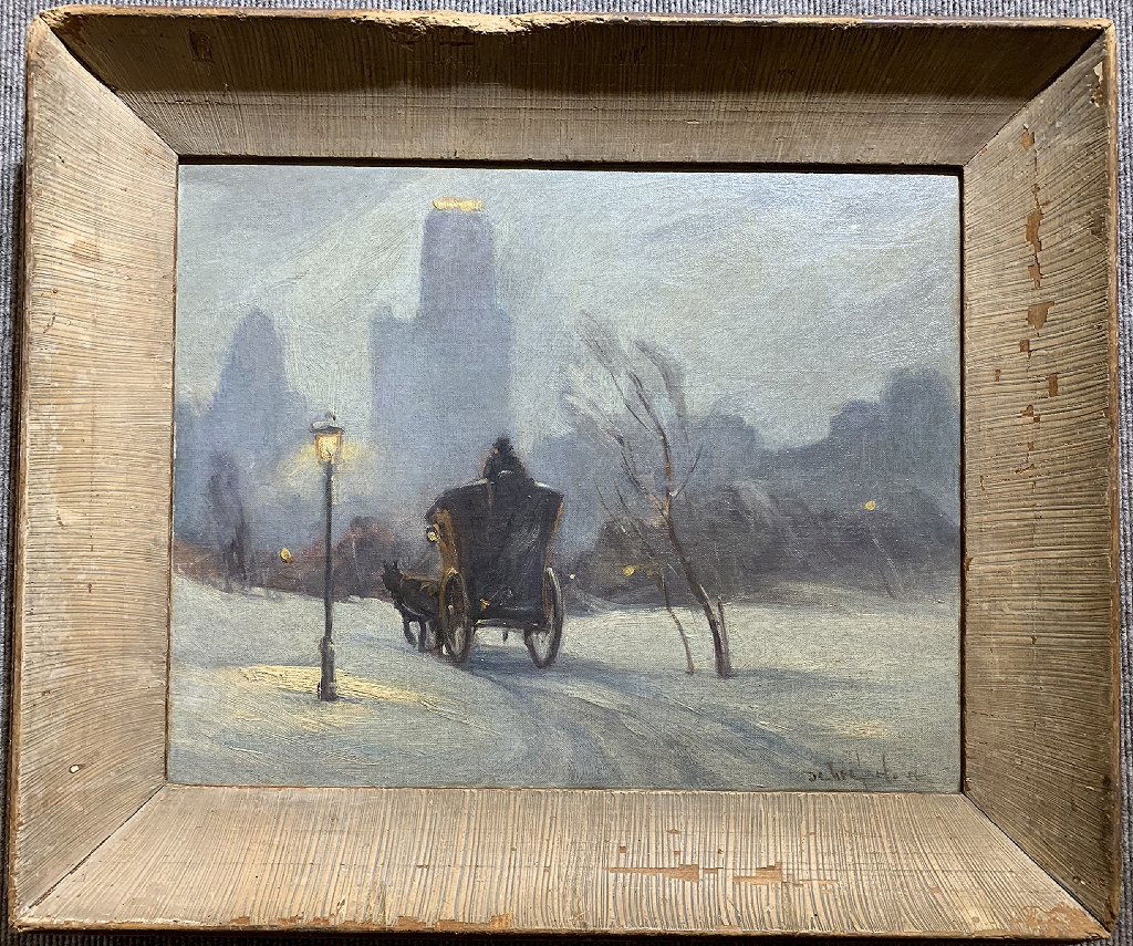 Central Park stagecoach in winter, Bela de Tirefort (1 of 8)