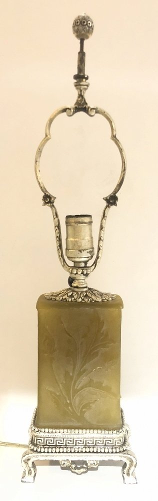 Steuben yellow glass lamp, circa 1930 (1 of 9)