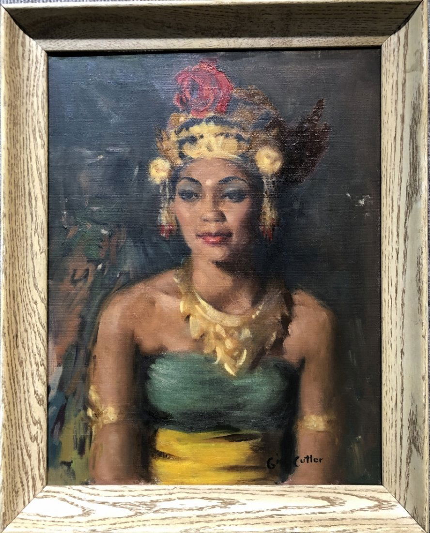 Painting of Balinese dancer by Gini Cutler,c.1950 (1 of 7)