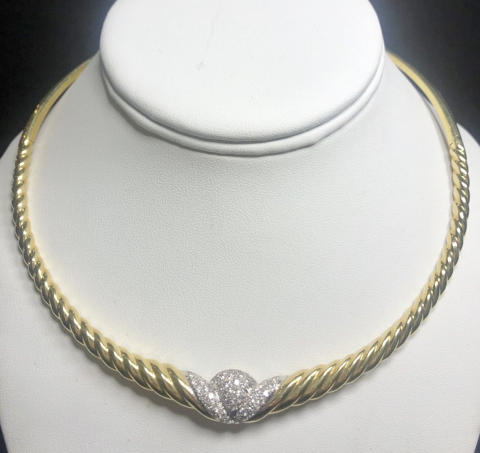 Toliro 18k diamond necklace, 30.4 dwts (1 of 8)