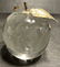 Cartier crystal apple with vermeil leaves