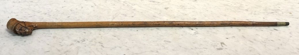 Antique wood cane,Sams-Head of (Jewish?)man (1 of 4)