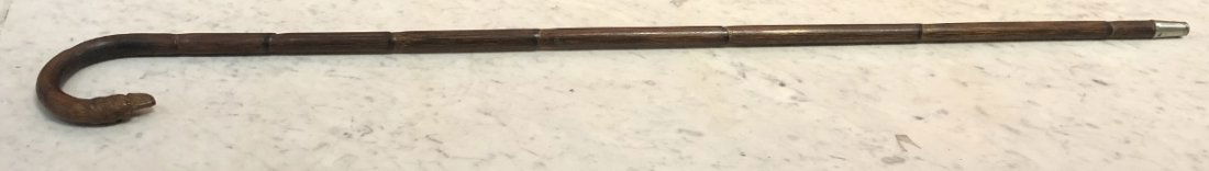 Antique cane from Sams Place-Wood dog head (1 of 3)