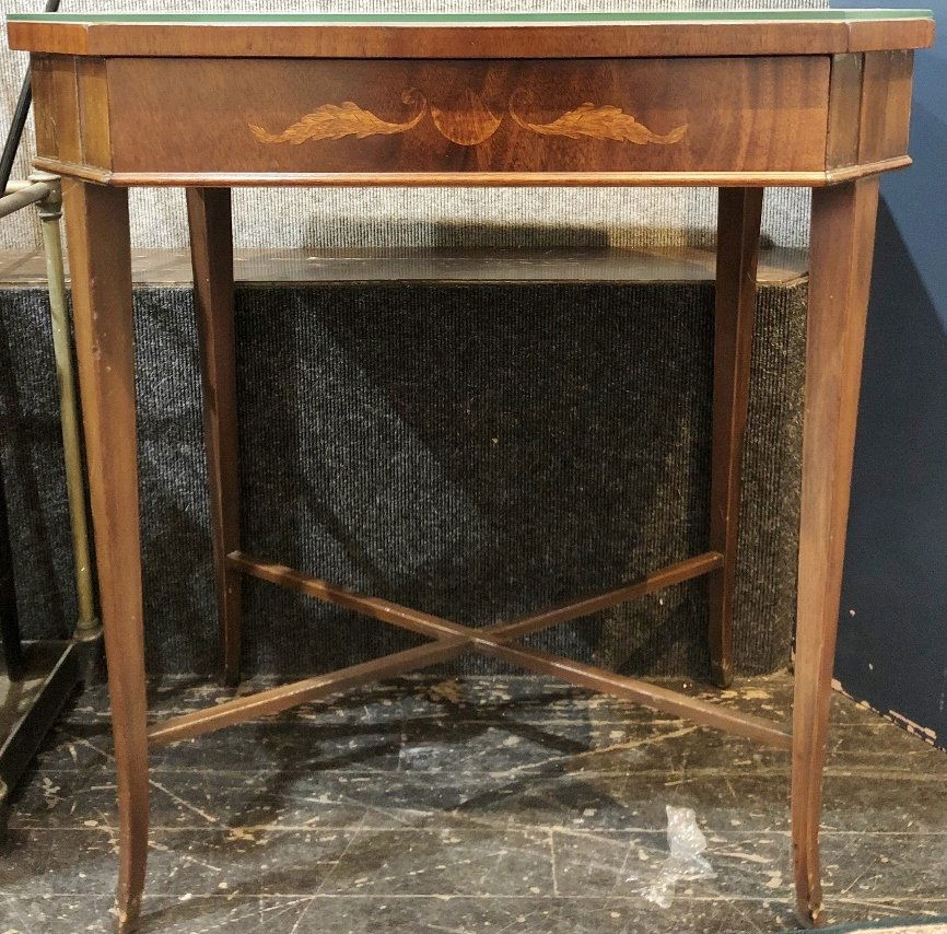 Inlaid mahogany tea table,c.1900 (1 of 4)