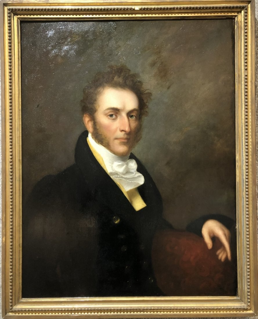 18th/19th century painting of a gentleman: 18th/19th century painting of a gentleman. Painting 25" x 32" in a frame 29" x 36.5"--------------------------------------------------------------------------------------------------------------------