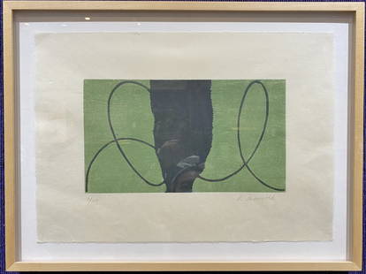 Numbered print by Robert Mangold: Numbered print by Robert Mangold.17 inches by 12 inches in a frame 16 inches by 21 inches.Signed by the artist in pencil and