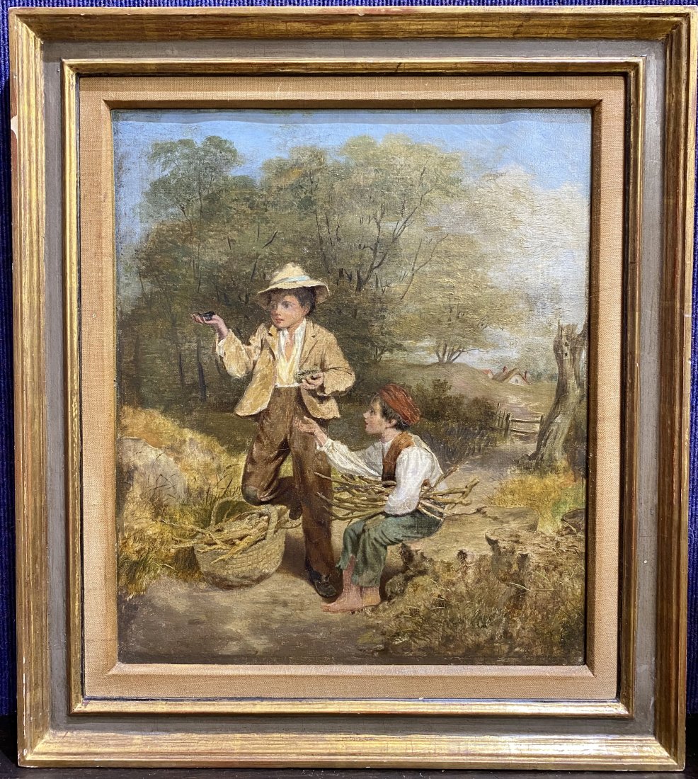 "Gathering wood" ptg Robert Ferrier, Leger Gallery (1 of 5)