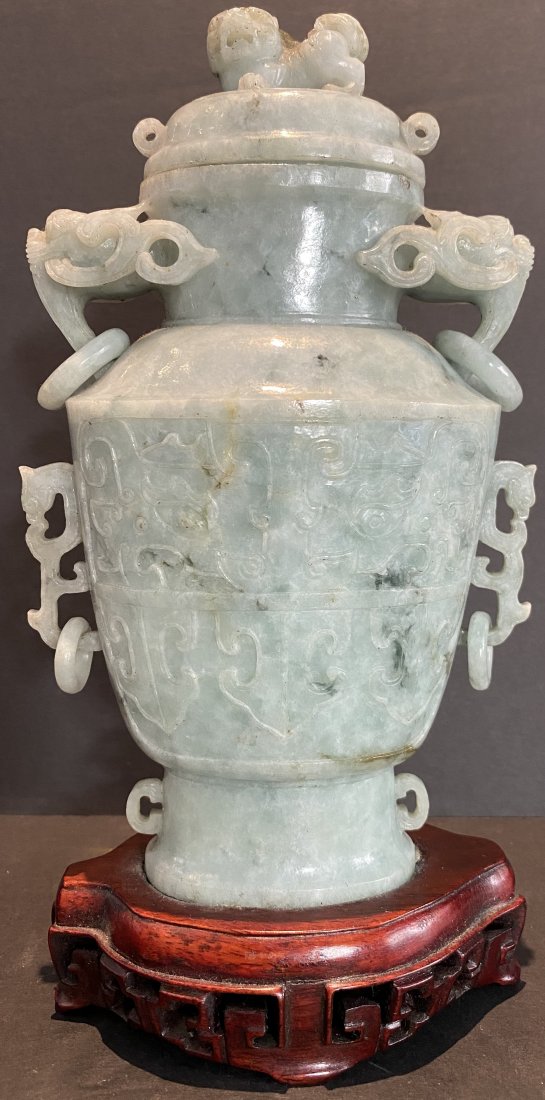 Chinese jade archaic form vase (1 of 9)