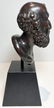 Wood bust of scholar, early shell form ceramic - 6
