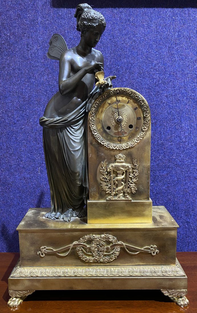 Empire gilt bronze clock case(no works)c.1860 (1 of 9)