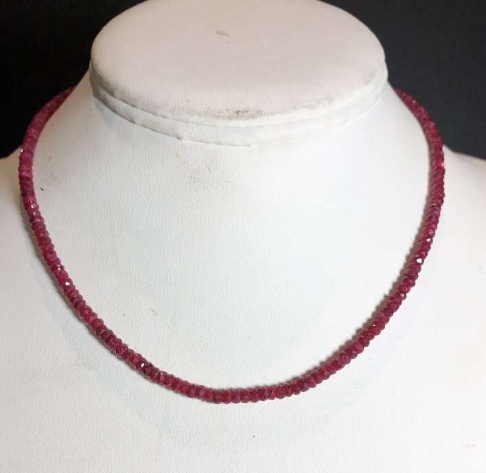 14k natural ruby necklace (1 of 7)