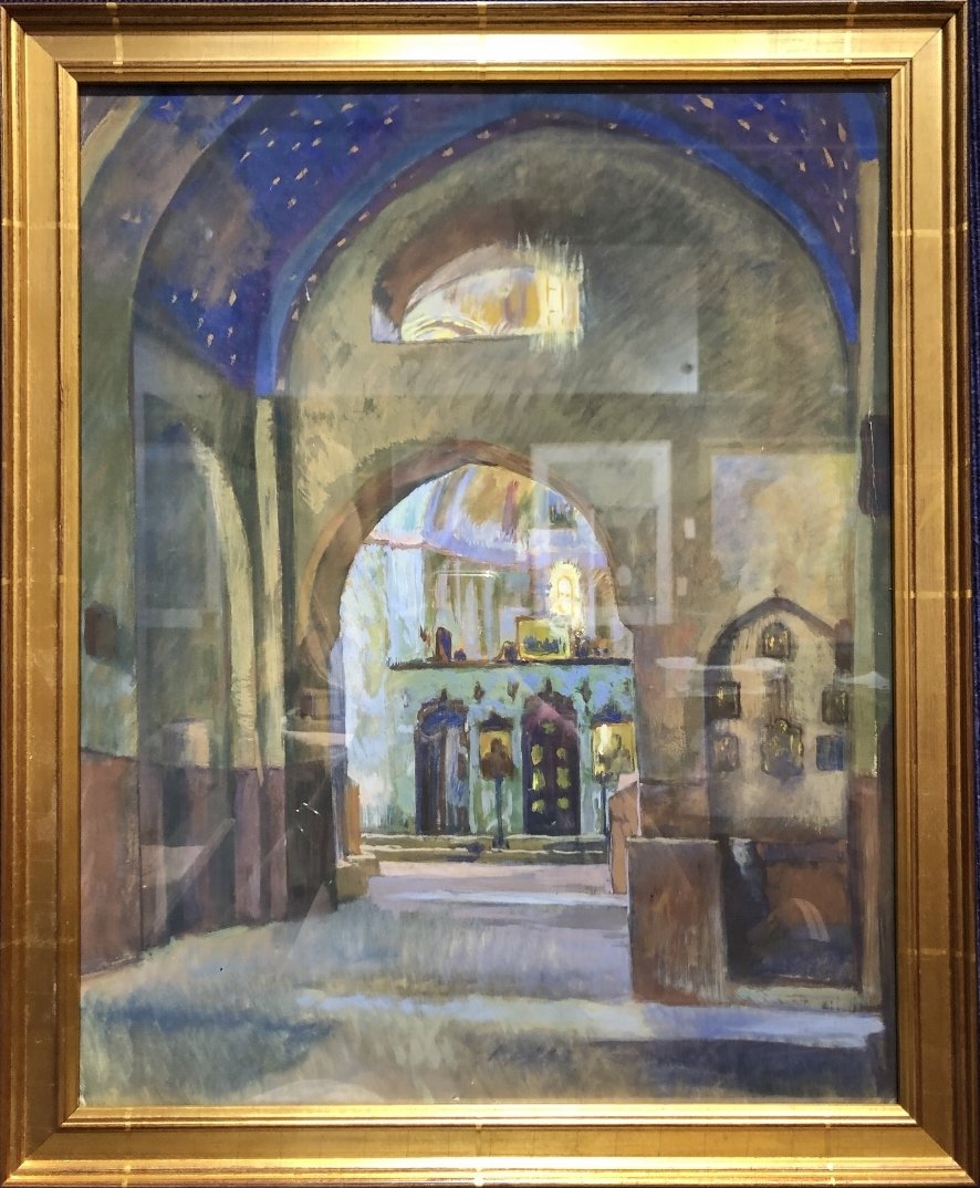 Watercolor of Church by Evgeni Lansere,c.1910 (1 of 9)