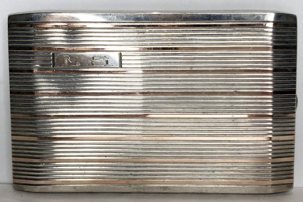Sterling and 14k cig case,Jerry Lewis to Leroy Anderson (1 of 6)