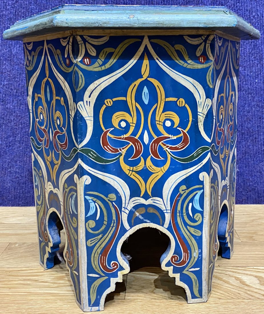 Painted Moroccan wood tool,c.1950 (1 of 6)