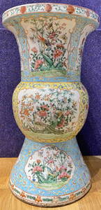 Chinese porc vase with butterflies,birds,c.1900