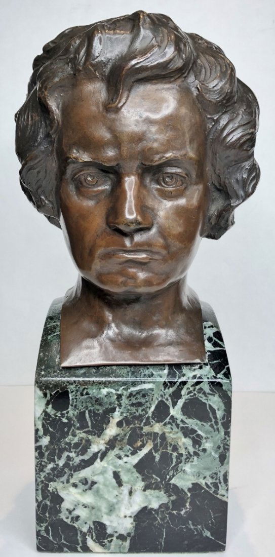 Bronze bust of Beethoven by Euguene Victor (1 of 9)