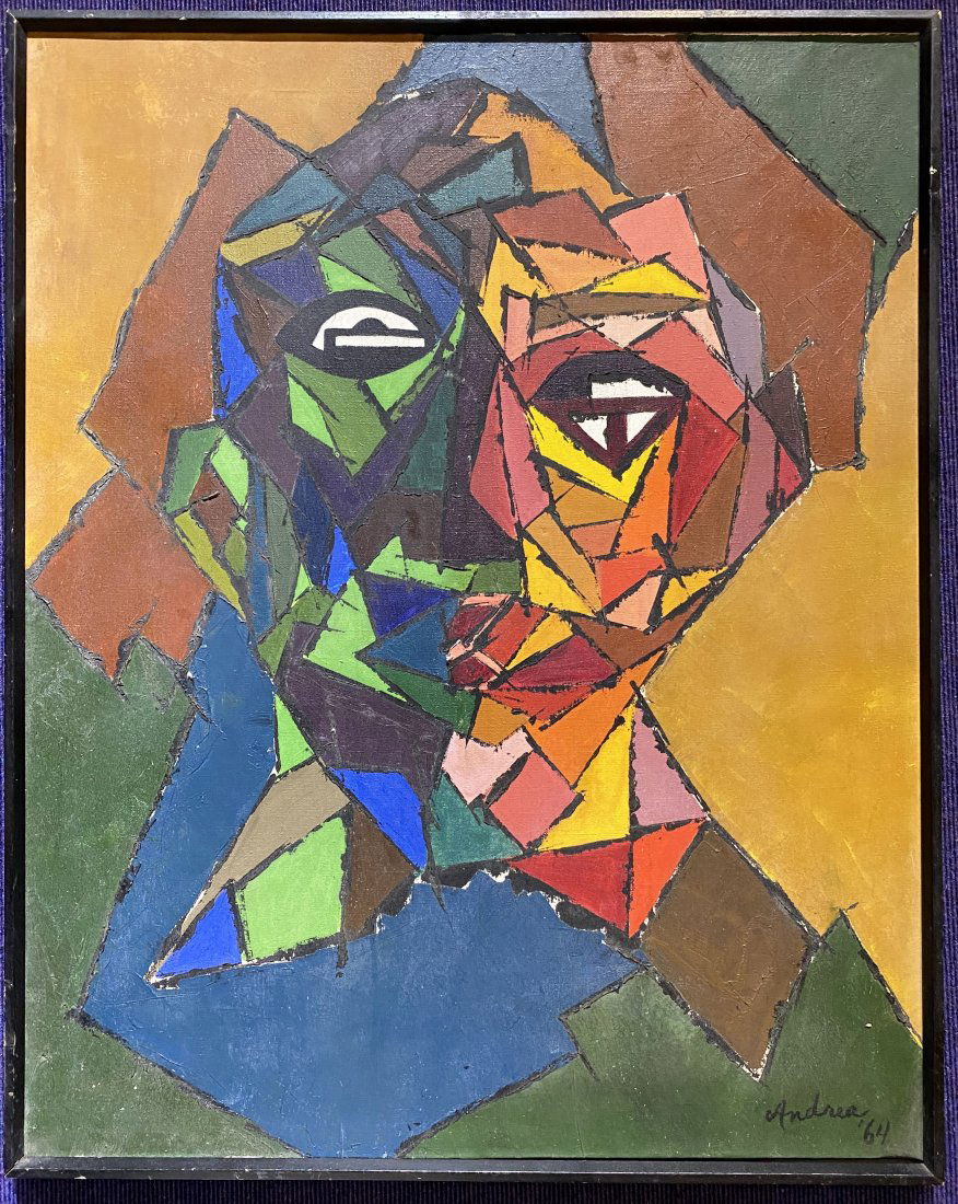 Abstract painting signed Andrea 1964 (1 of 10)